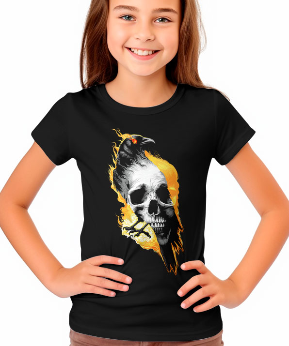 Camiseta Corvo e Caveira