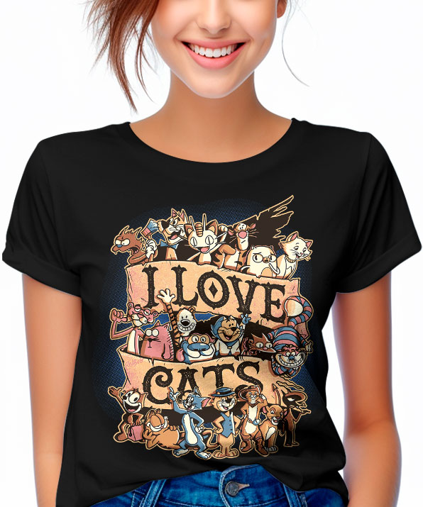 Camiseta I Love Cats