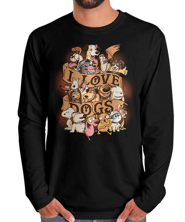 Manga Longa I Love Dogs