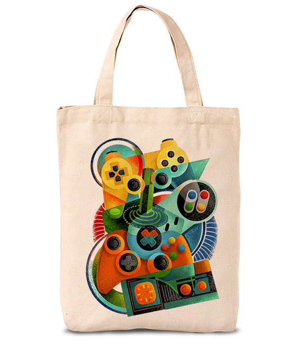 Ecobag Cubismo Gamer Retrô