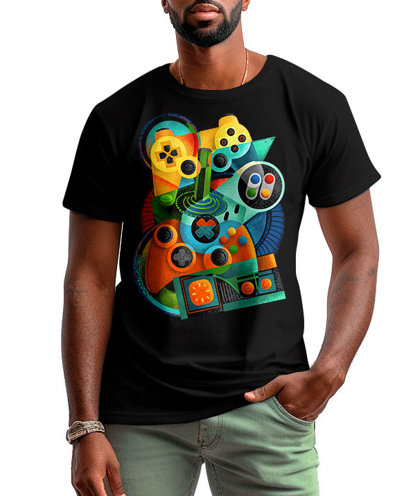 Camiseta Cubismo Gamer Retrô