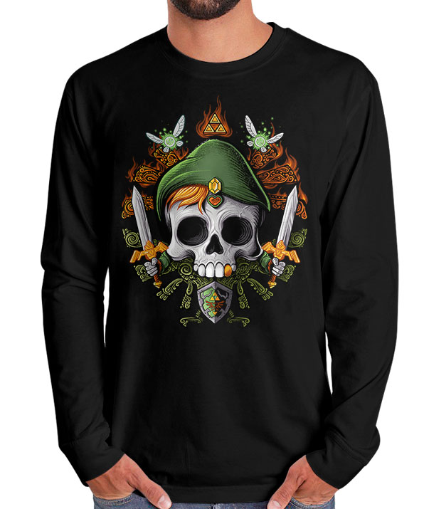 Manga Longa Link Zelda Skull