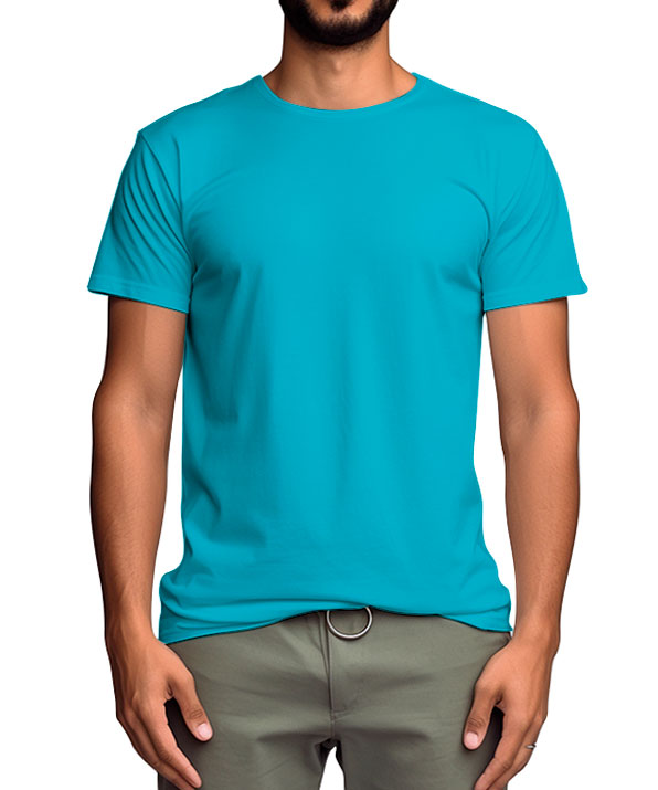 Camiseta Básica Azul Turquesa