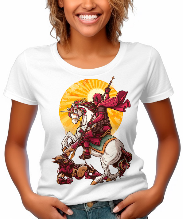 Camiseta São Jorge Deadpool