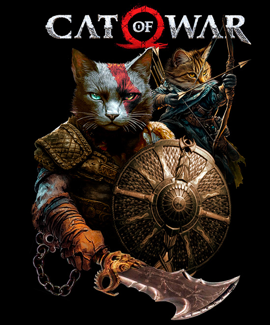 Camiseta Cat God Of War