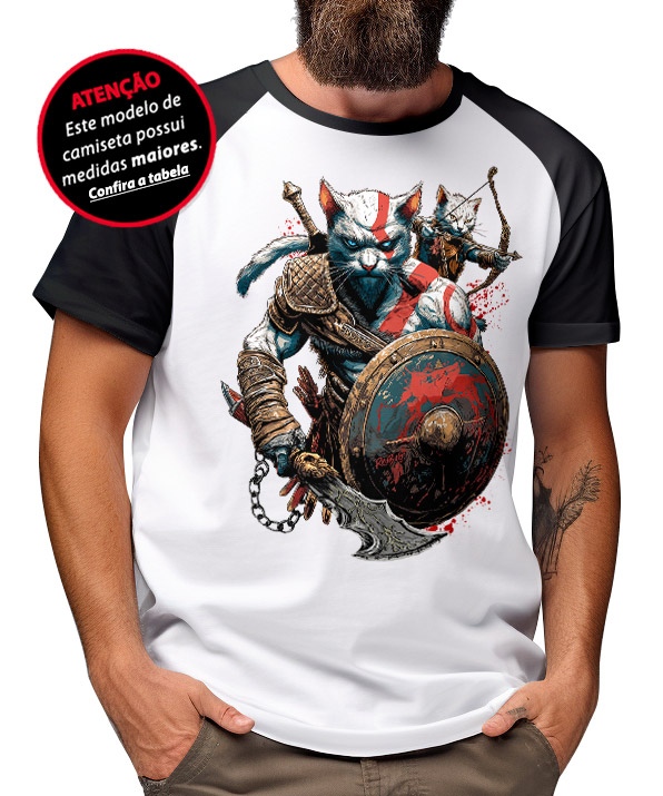 Raglan Gato Deus Da Guerra