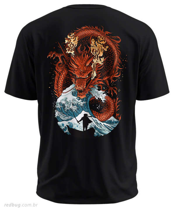 Estampa Costas Dragão de Kanagawa