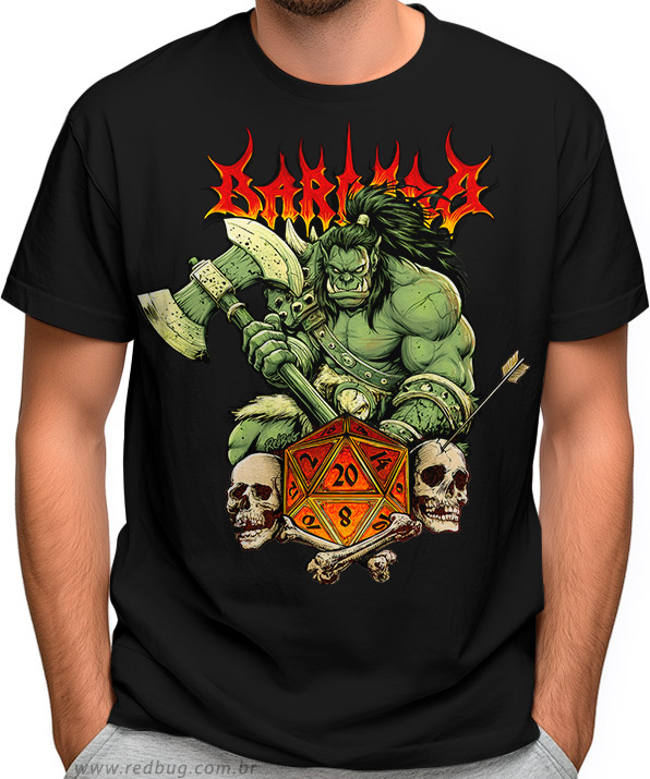 Camiseta RPG Classe Bárbaro
