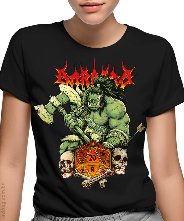 Camiseta RPG Classe Bárbaro