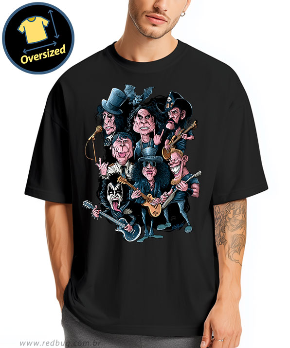 Camiseta Oversized Metal Legends