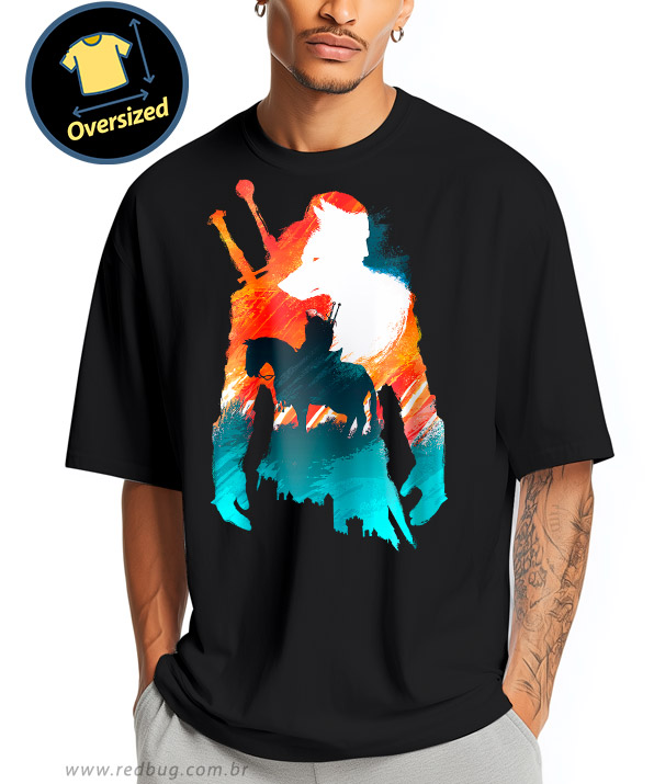 Camiseta Oversized Geralt De Rivia