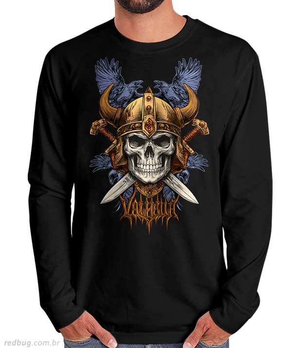 Manga Longa Valhalla Guardião Viking