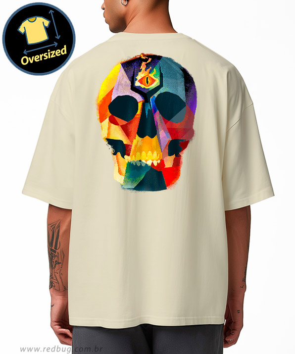 Camiseta Oversized Crânio de Mordor