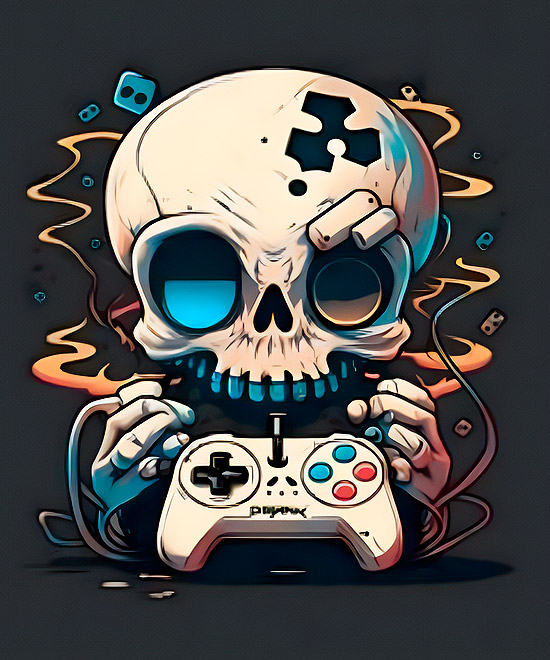 Camiseta Caveira Gamer