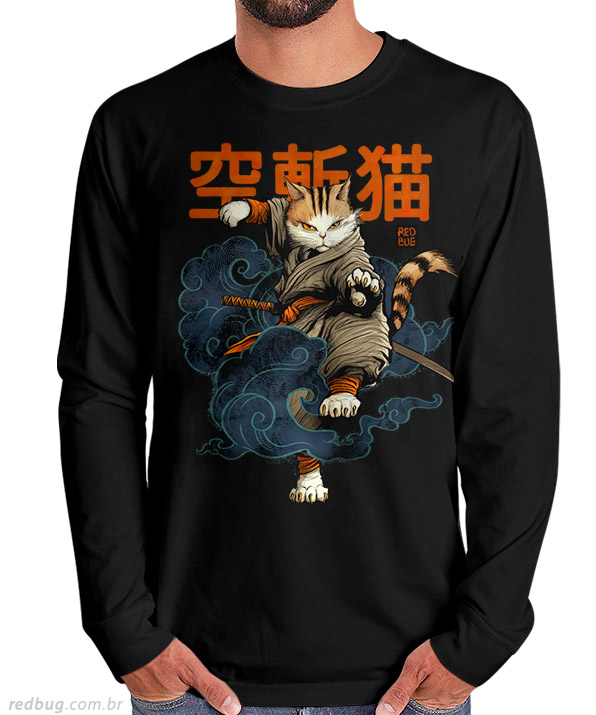 Manga Longa Gato Mestre