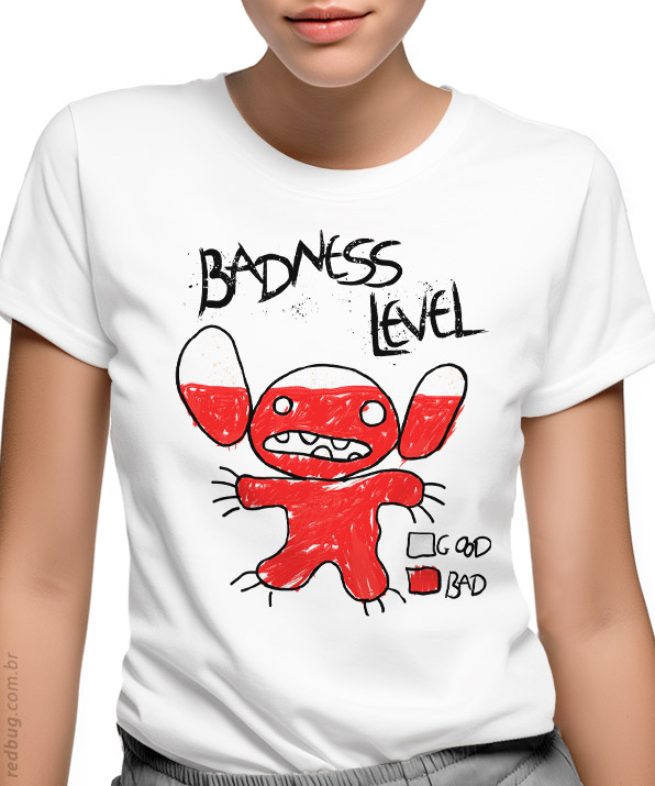 Camiseta Nível de Maldade