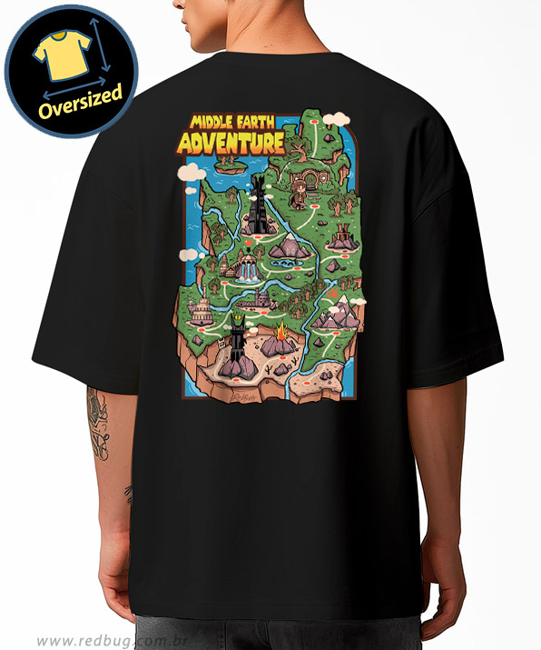 Camiseta Oversized Middle Earth Adventure
