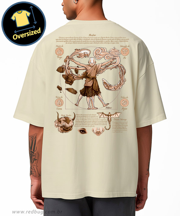 Camiseta Oversized Aang Dobrador Supremo