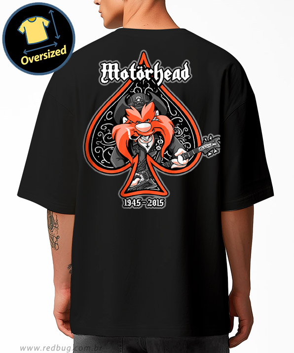 Camiseta Oversized Motorhead Ace Rock
