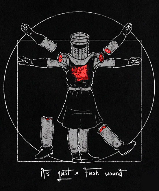 Camiseta Cavaleiro Negro Vitruviano