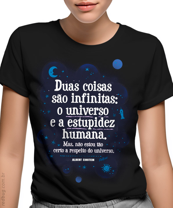 Camiseta Universo Infinito de Einstein