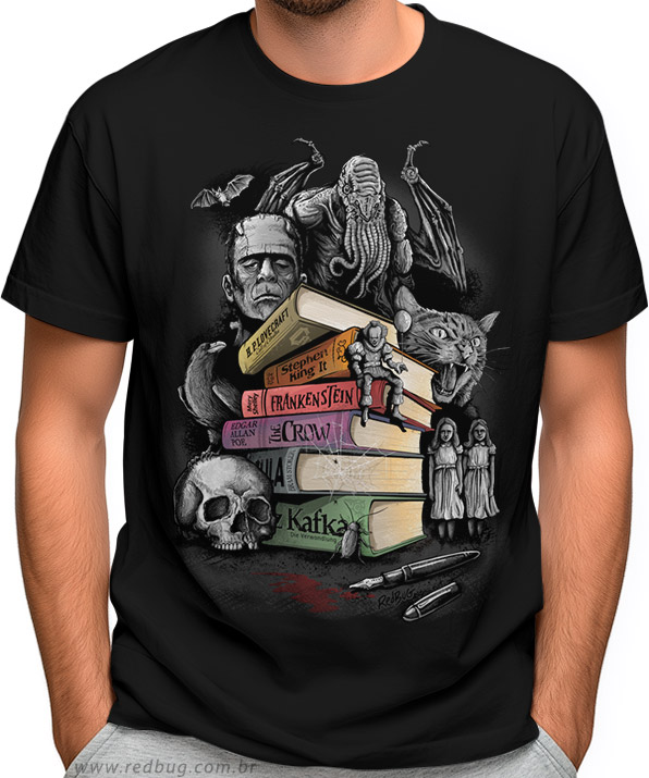 Camiseta literatura de terror