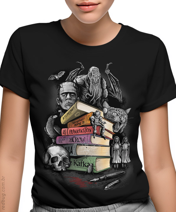Camiseta literatura de terror