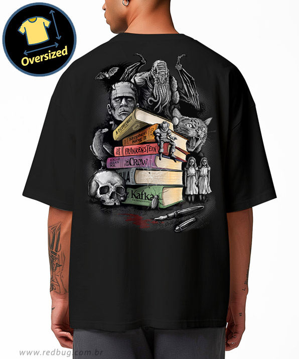 Camiseta Oversized literatura de terror