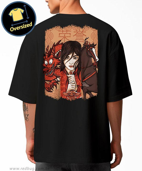 Camiseta Oversized Honra e Coragem