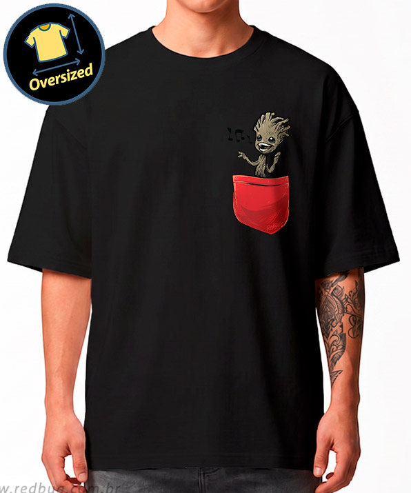 Camiseta Oversized Baby Groot
