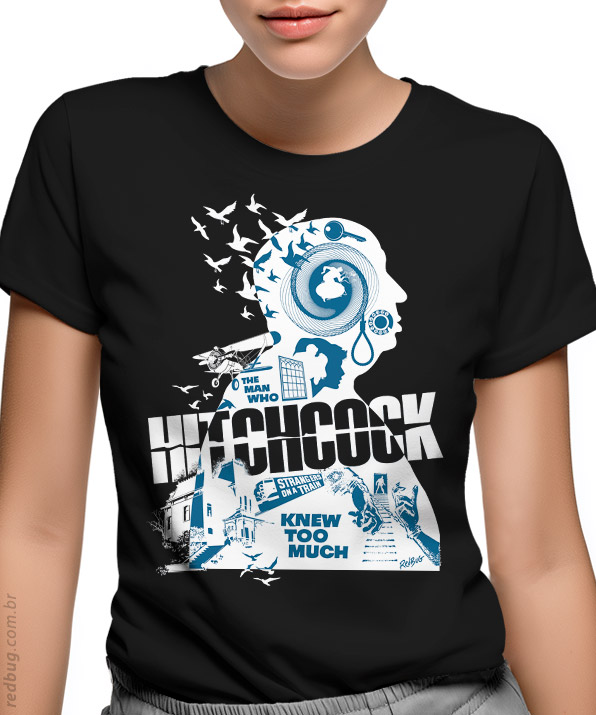 Camiseta Hitchcock Mestre do Suspense