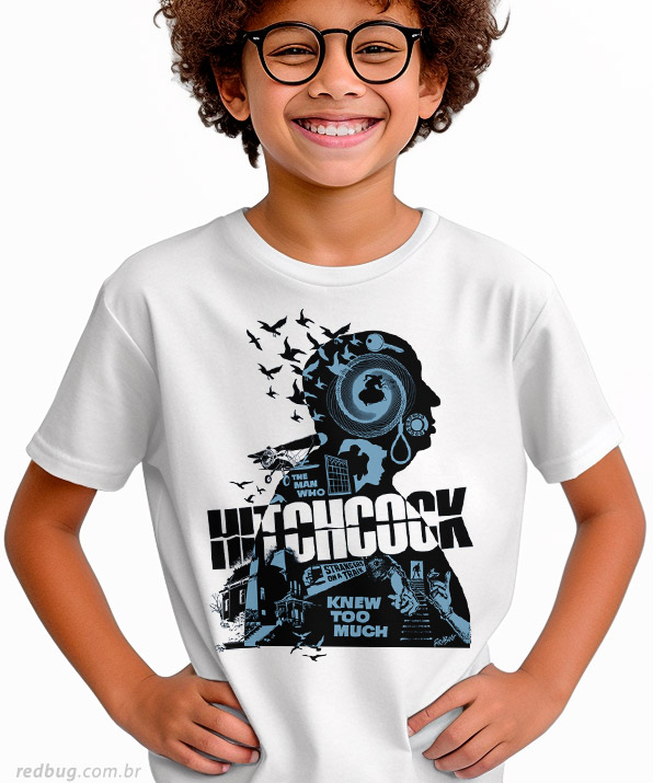 Camiseta Hitchcock Mestre do Suspense