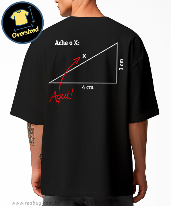 Camiseta Oversized Teorema de Pitágoras