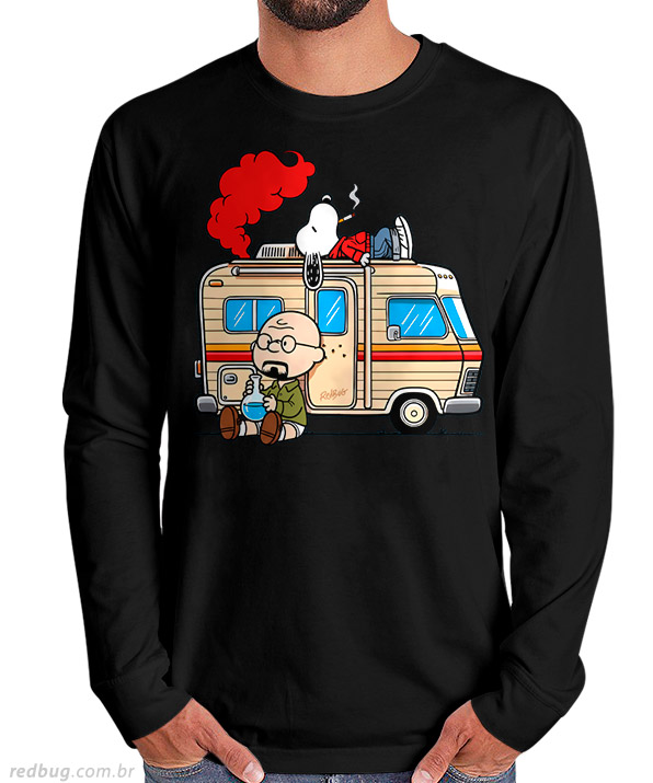 Manga Longa Charlie White e Snoopy Pinkman