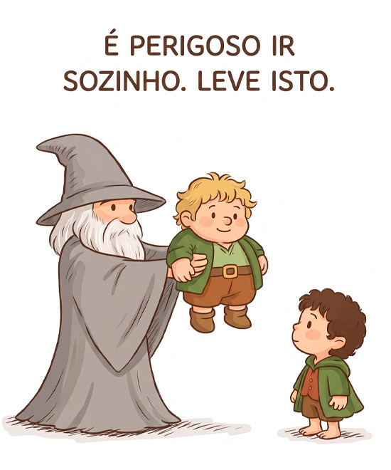 Camiseta Gandalf E Os Hobbits