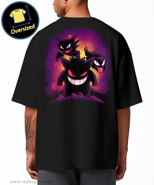 Camiseta Oversized Silhueta Fantasma
