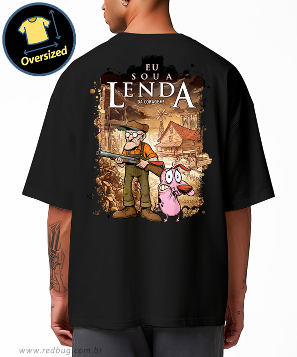 Camiseta Oversized A Lenda do Cão Covarde