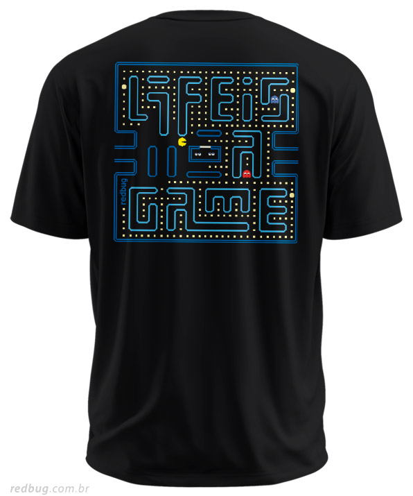 Estampa Costas PacMan Life is a Game