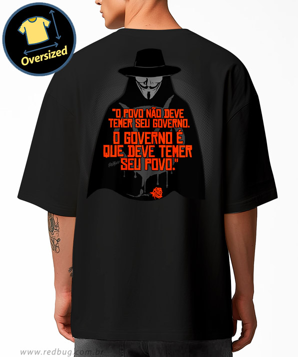 Camiseta Oversized V for Vendetta
