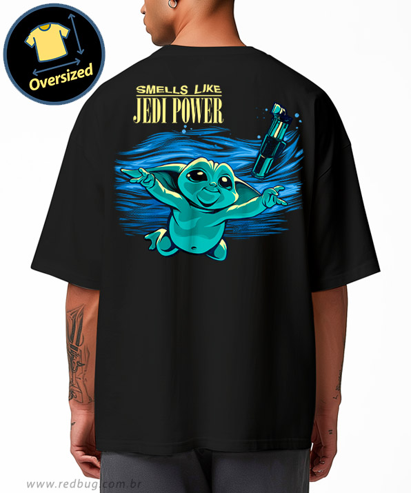 Camiseta Oversized Baby Yoda Nirvana