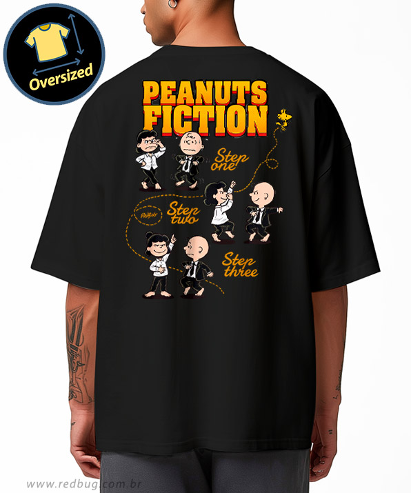 Camiseta Oversized Peanuts Fiction