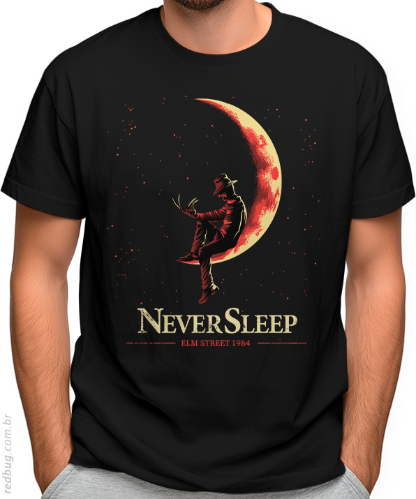 Camiseta Freddy Never Sleeps