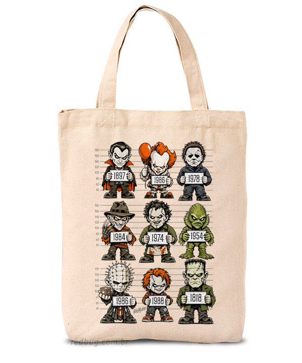 Ecobag Vilões Épicos Fichados
