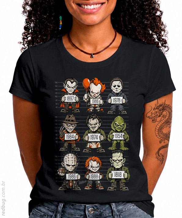 Camiseta Vilões Épicos Fichados