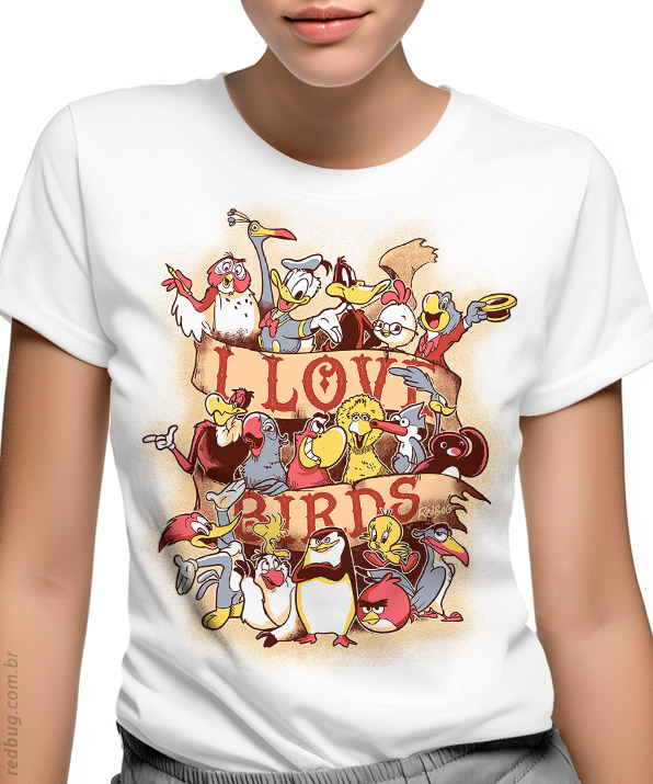 Camiseta I Love Birds