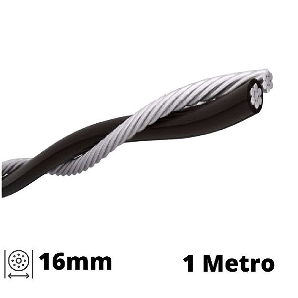 Cabo Aluminio Duplex 16mm 1 Metro