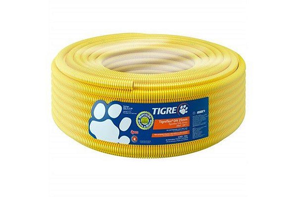 Conduite Eletroduto Corrugado Amarelo 5/8" 50 Metros Tigre