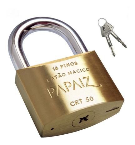 Cadeado 50mm Crt Tetra Chave Papaiz