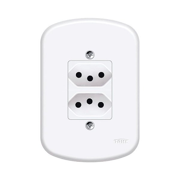 Tomada Dupla 20a 4x2 Com Placa Blanc Fame