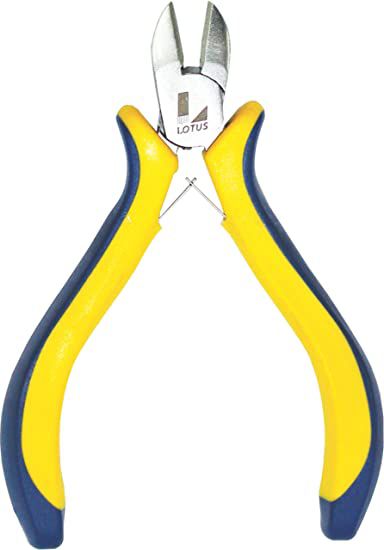 Alicate Mini Corte Diagonal em Aço Carbono Polido Cabo Antiderrapante Flex Lotus